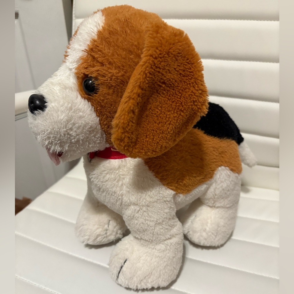 Build A Bear Spotted Puppy Dog 11.5” x 10” Tan Brown, Black and White BAB - Picture 8 of 8
